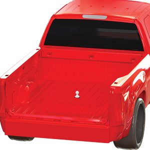 Red truck with an OE or Aftermarket Gooseneck Ball 
