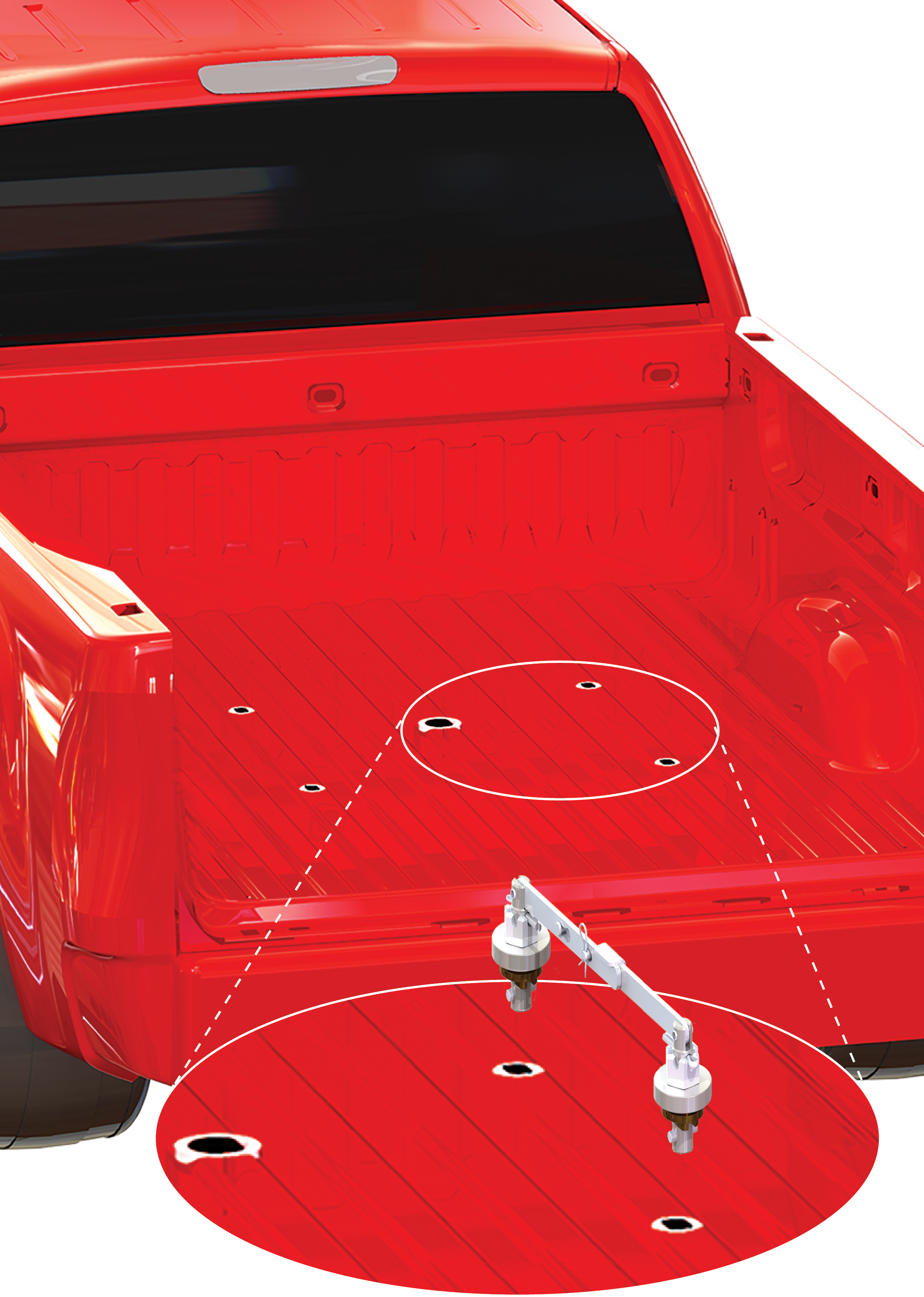 red OE Puck truck bed