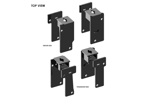 #3124 Traditional Series #3100 SuperRail Mounting Kit, Top view