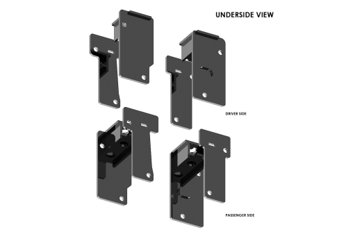 #3124 Traditional Series #3100 SuperRail Mounting Kit, Underside View